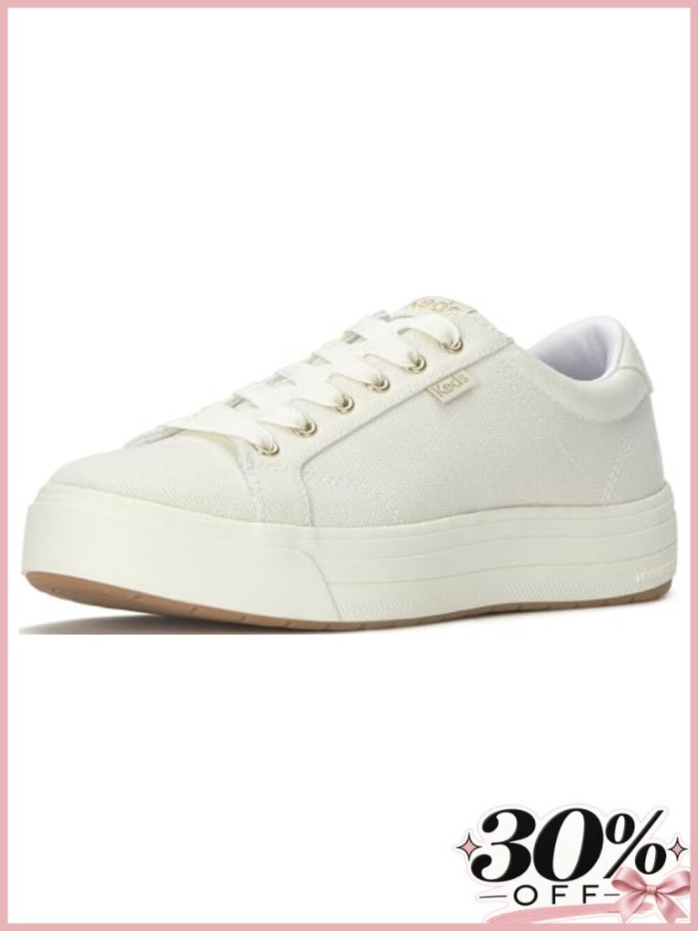 Lurex Textile Lace-Up Platform Sneakers with BlissArch Footbed
